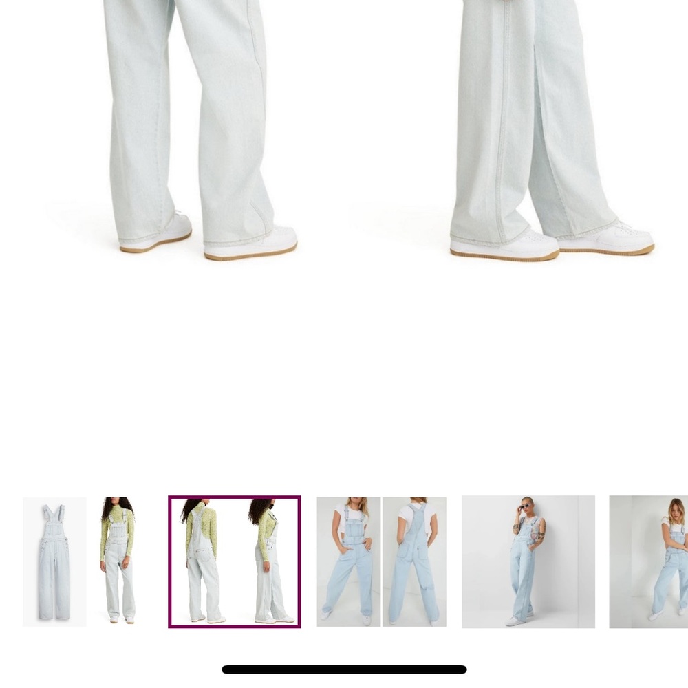 Levi's Loose Fit Overalls Jumpsuit Light Wash